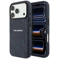 Karl Lagerfeld - Leather KL Monogram Logo MagSafe (KLHMP17X5PGKLMCB) - iPhone 17 Pro Max - Blue
