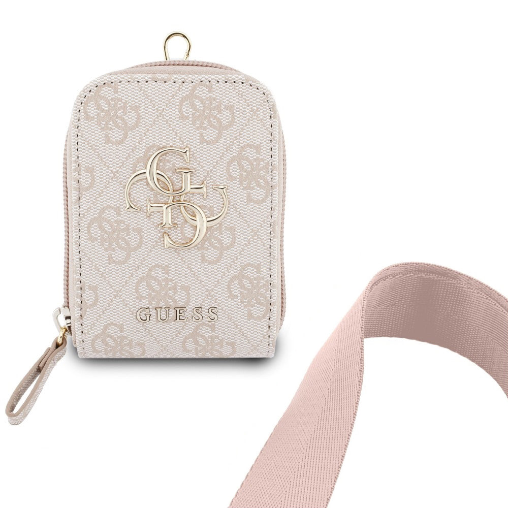 Guess - Universal Strap 4G Metal Logo (GUUCNKP4DGMP) - with Small Purse for Accesories, Adjustable, Eco Leather - Pink