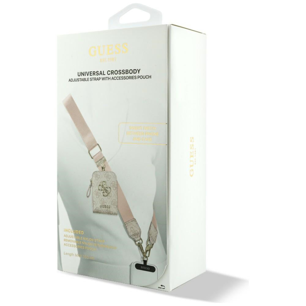 Guess - Universal Strap 4G Metal Logo (GUUCNKP4DGMP) - with Small Purse for Accesories, Adjustable, Eco Leather - Pink