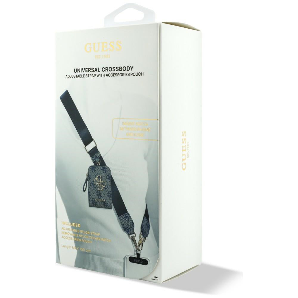 Guess - Universal Strap 4G Metal Logo (GUUCNKP4DGMB) - with Small Purse for Accesories, Adjustable, Eco Leather - Blue