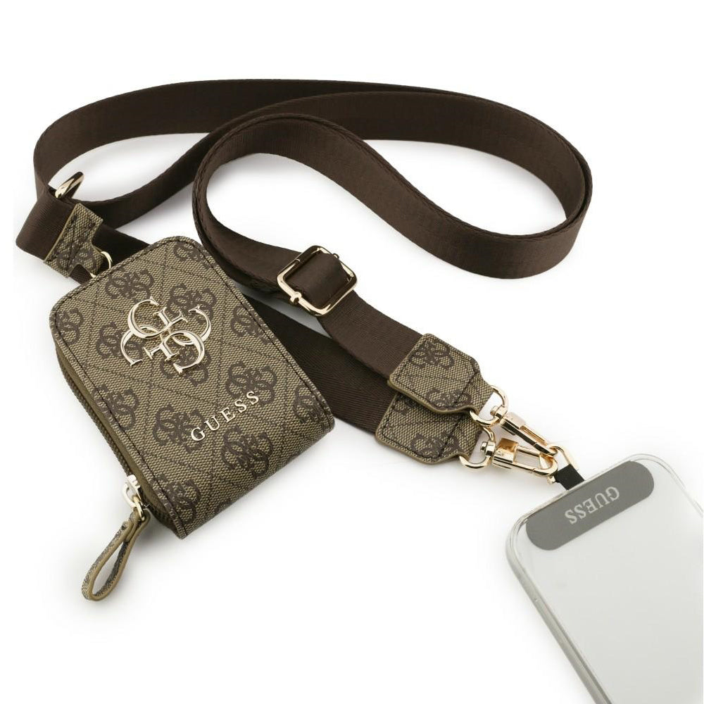 Guess - Universal Strap 4G Metal Logo (GUUCNKP4DGMW) - with Small Purse for Accesories, Adjustable, Eco Leather - Brown