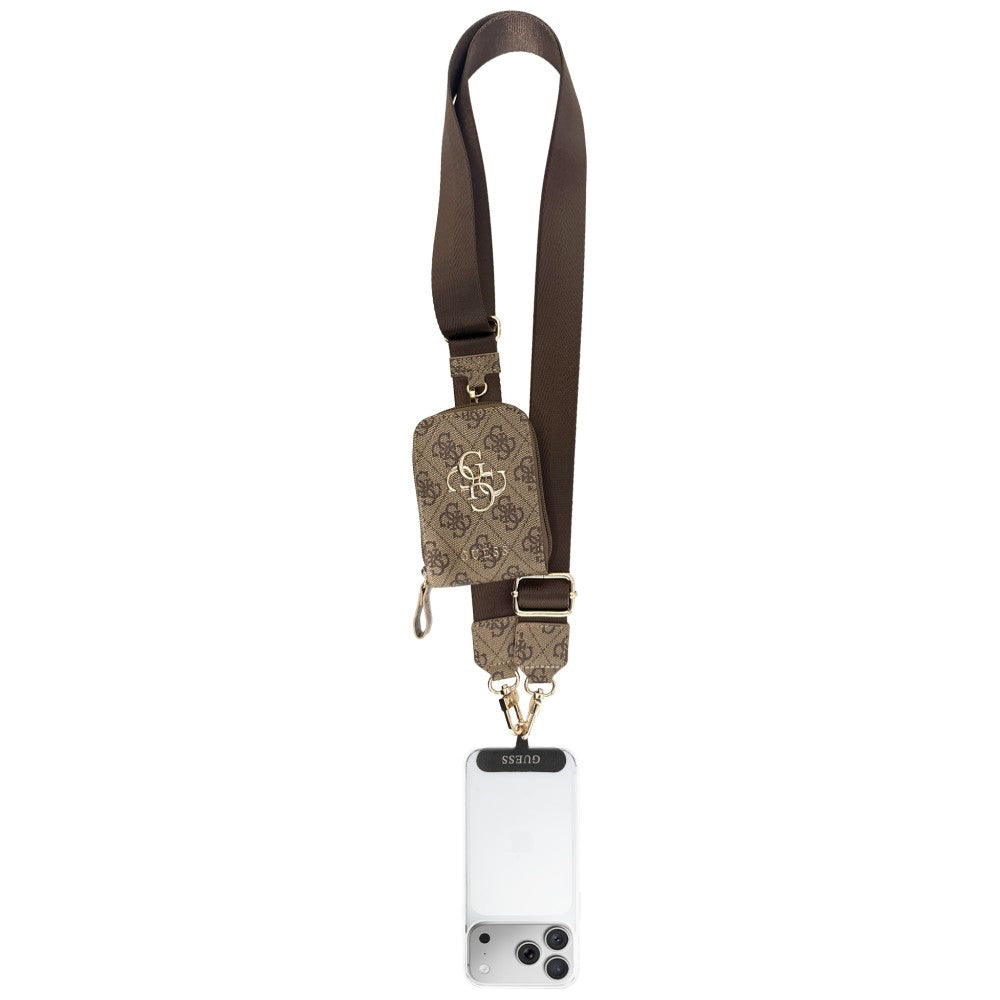 Guess - Universal Strap 4G Metal Logo (GUUCNKP4DGMW) - with Small Purse for Accesories, Adjustable, Eco Leather - Brown