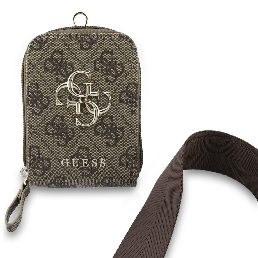 Guess - Universal Strap 4G Metal Logo (GUUCNKP4DGMW) - with Small Purse for Accesories, Adjustable, Eco Leather - Brown