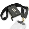 Guess - Universal Strap 4G Metal Logo (GUUCNKP4DGMK) - with Small Purse for Accesories, Adjustable, Eco Leather - Black