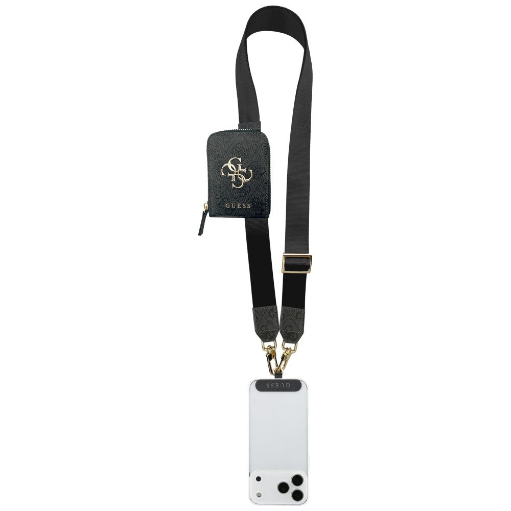 Guess - Universal Strap 4G Metal Logo (GUUCNKP4DGMK) - with Small Purse for Accesories, Adjustable, Eco Leather - Black