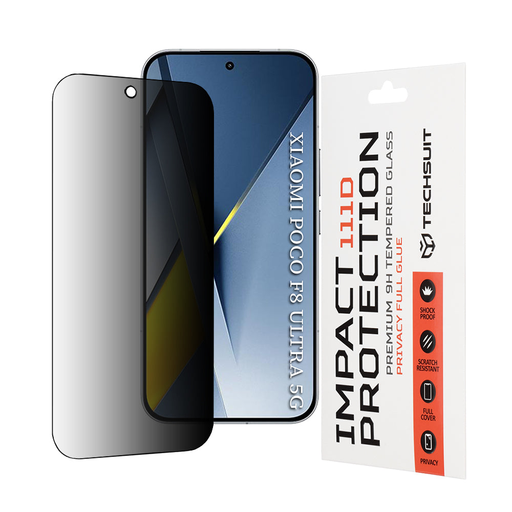Techsuit - 111D Privacy Full Glue - Xiaomi Poco F8 Ultra - Black