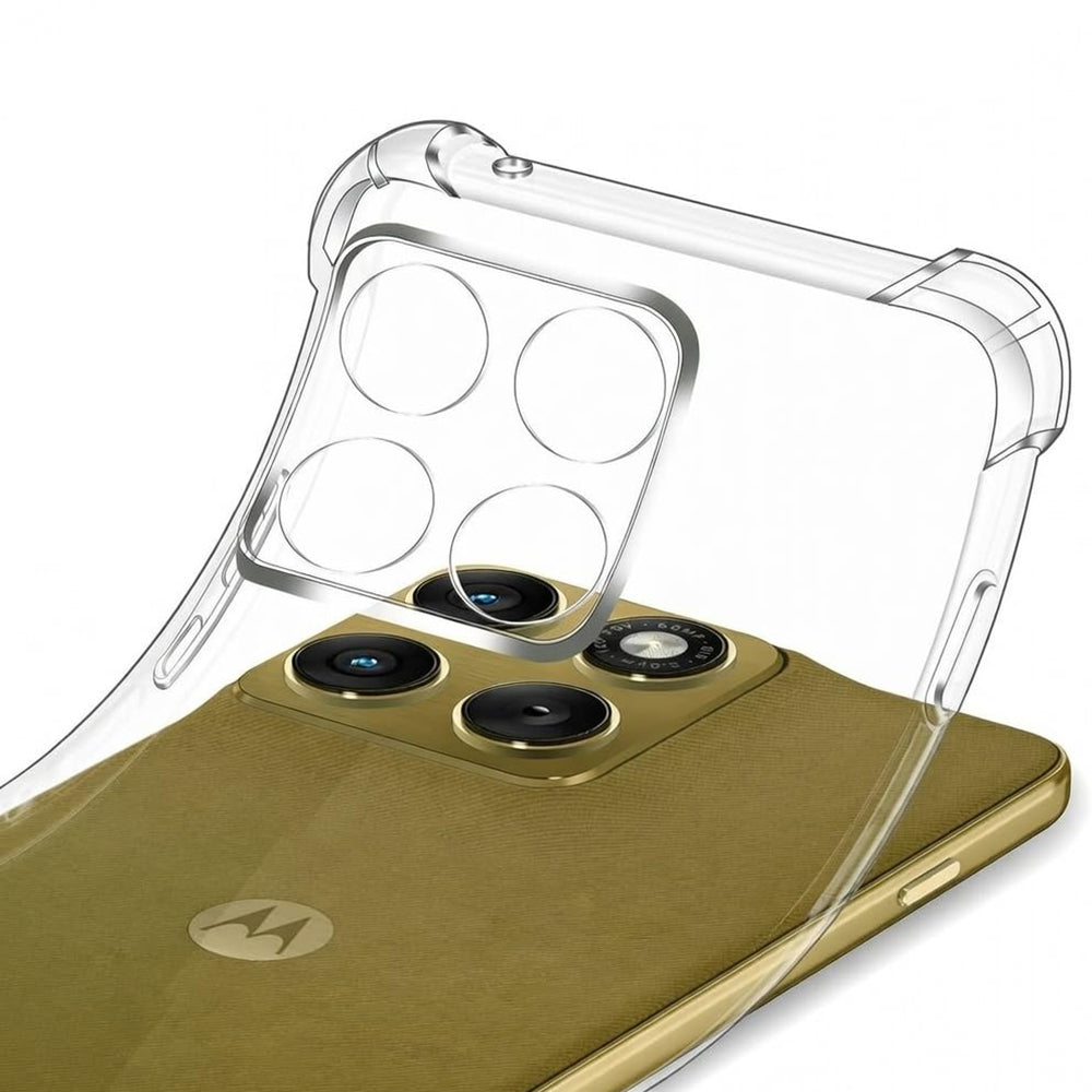 Techsuit - Shockproof Clear Silicone - Motorola Moto G77 / G67 - Clear