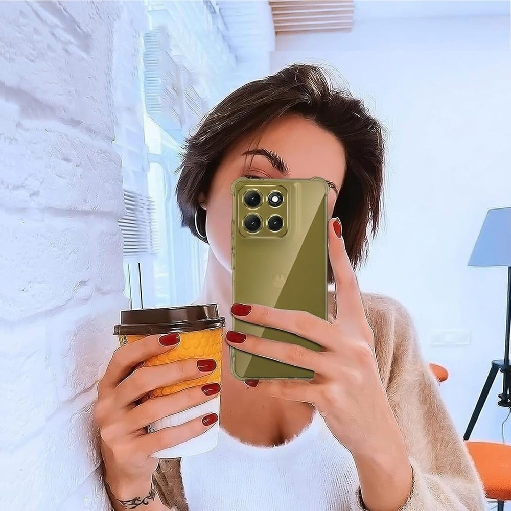 Techsuit - Shockproof Clear Silicone - Motorola Moto G77 / G67 - Clear