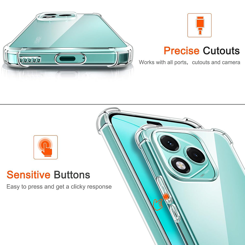 Techsuit - Shockproof Clear Silicone - Honor 600 Lite - Clear