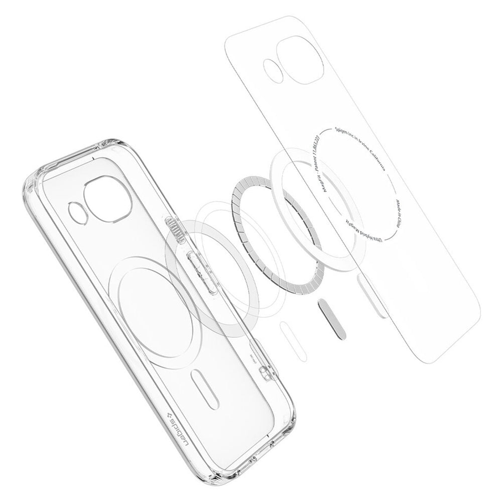 Spigen Husa de protectie Spigen Ultra Hybrid MagSafe (ACS11277) compatibil cu Google Pixel 10a, Transparent Graphite – i