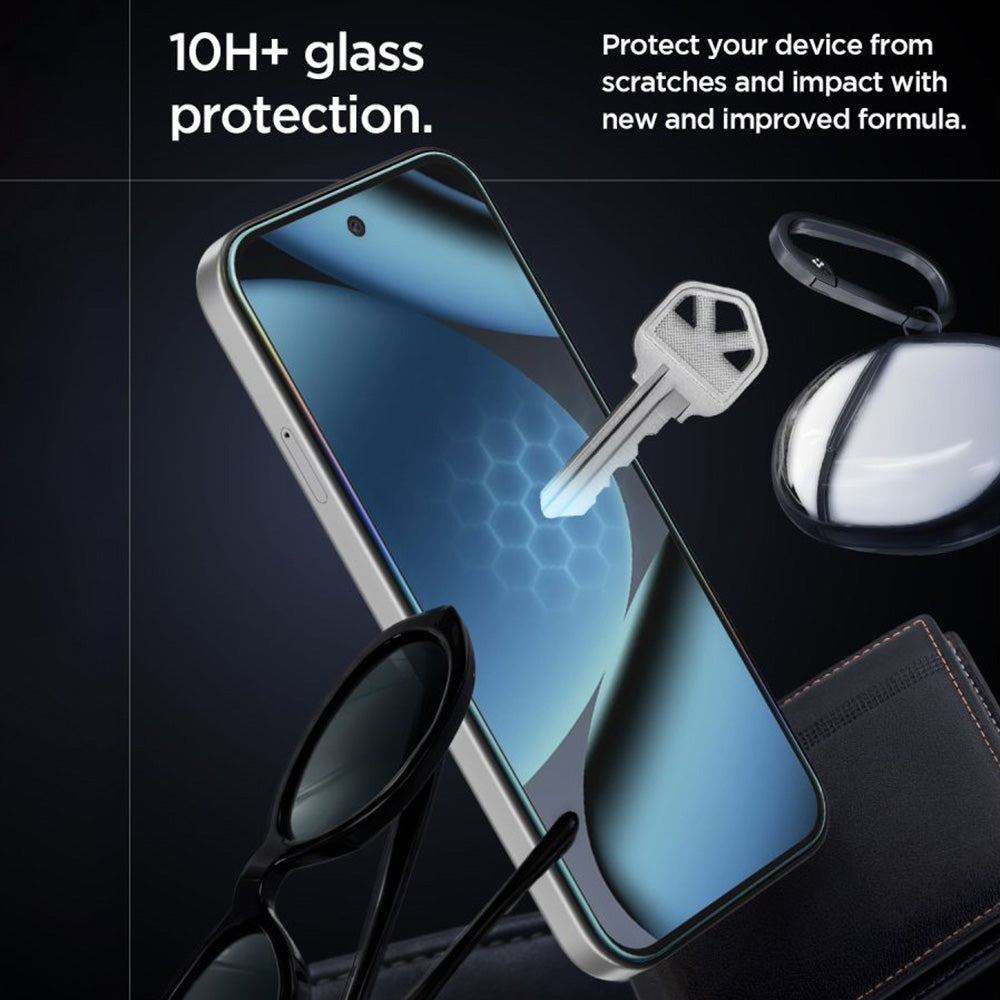Spigen Folie de protectie Spigen (set de 2) Glas.tR EZ-FIT (AGL11364) compatibil cu Google Pixel 10a, Transparent – imag