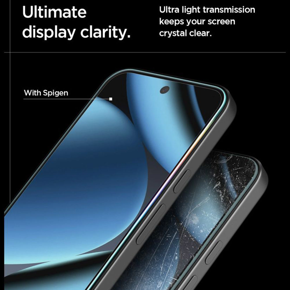 Spigen Folie de protectie Spigen (set de 2) Glas.tR EZ-FIT (AGL11364) compatibil cu Google Pixel 10a, Transparent – imag