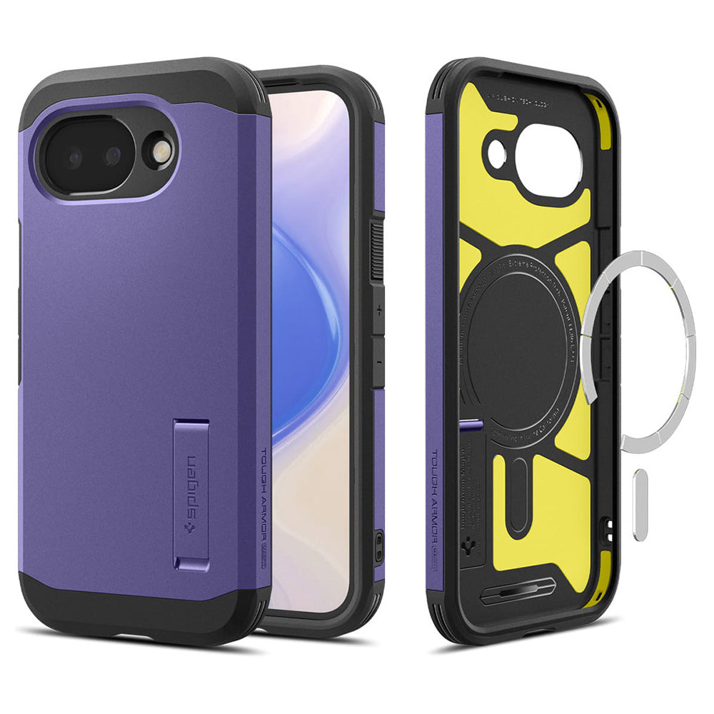 Spigen Husa de protectie Spigen Tough Armor MagSafe (ACS11281) compatibil cu Google Pixel 10a, Ash Violet