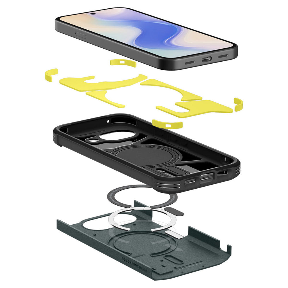 Spigen Husa de protectie Spigen Tough Armor MagSafe (ACS11282) compatibil cu Google Pixel 10a, Abyss Green – imagine 7