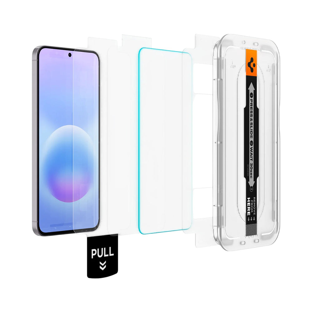Spigen Folie de protectie Spigen (set de 2) Glas.tR EZ-FIT Pro (AGL11397) compatibil cu Samsung Galaxy A57 5G, Transpare