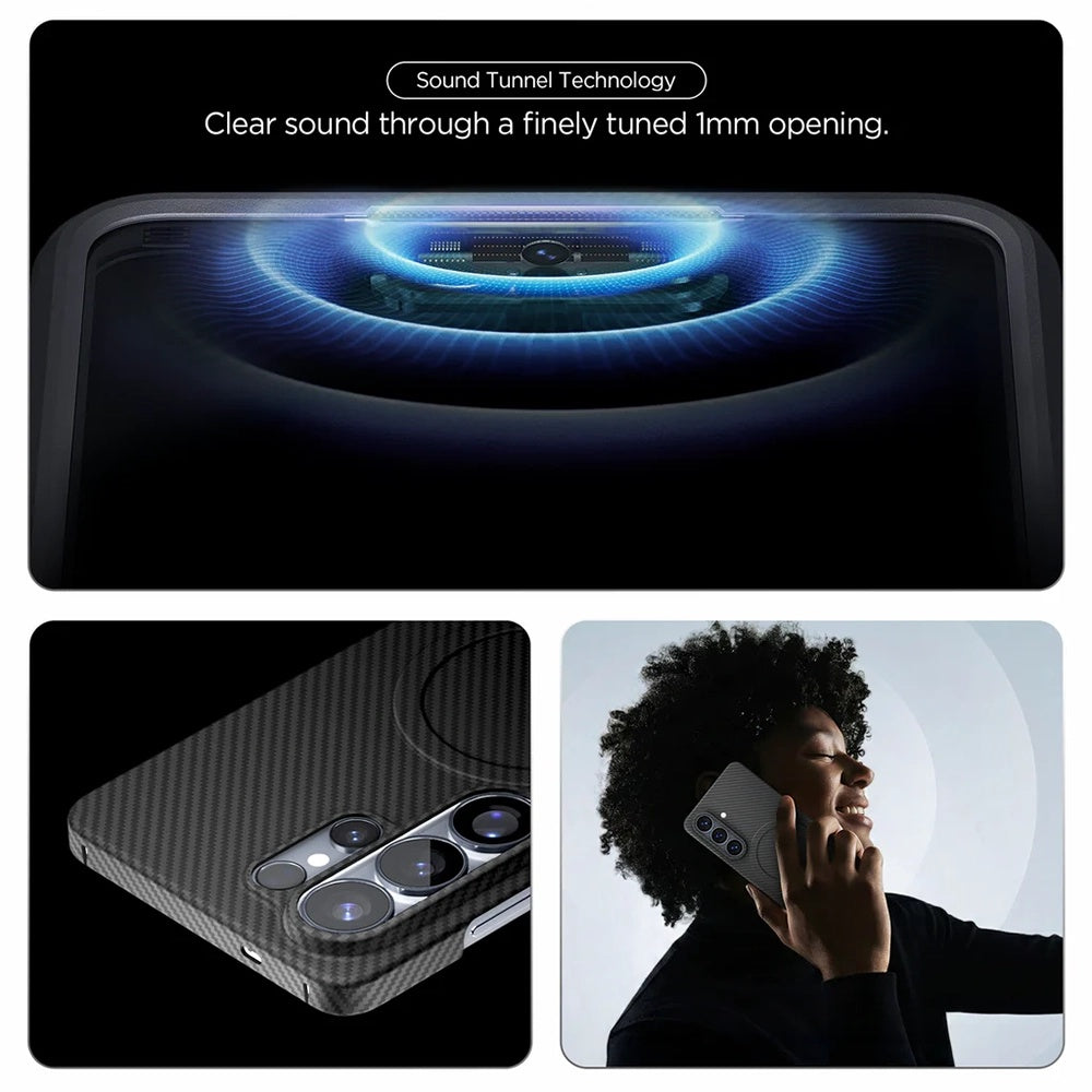 Spigen Husa de protectie Spigen Air Skin Aramid MagFit (ACS11029) compatibil cu Samsung Galaxy S26 Ultra, Negru – imagin