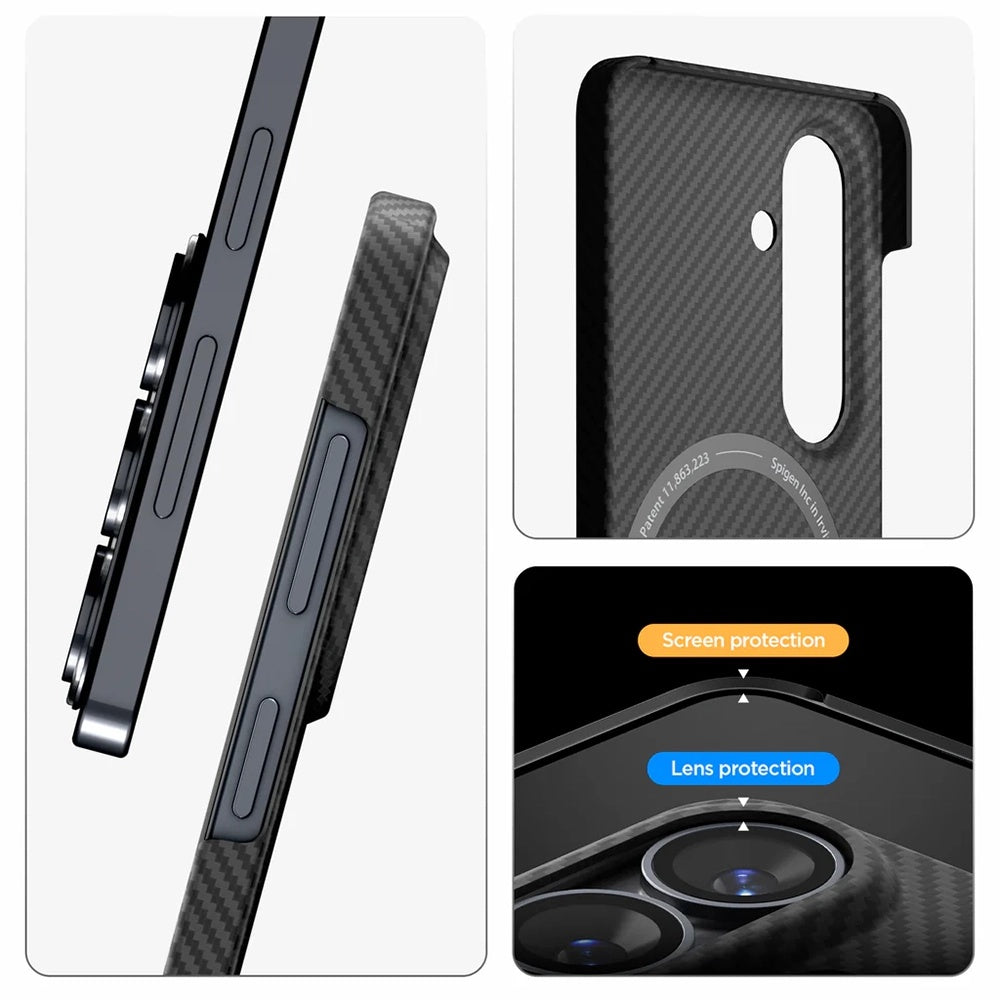 Husa de protectie Spigen Air Skin Aramid MagFit compatibil cu Samsung Galaxy S26, Negru