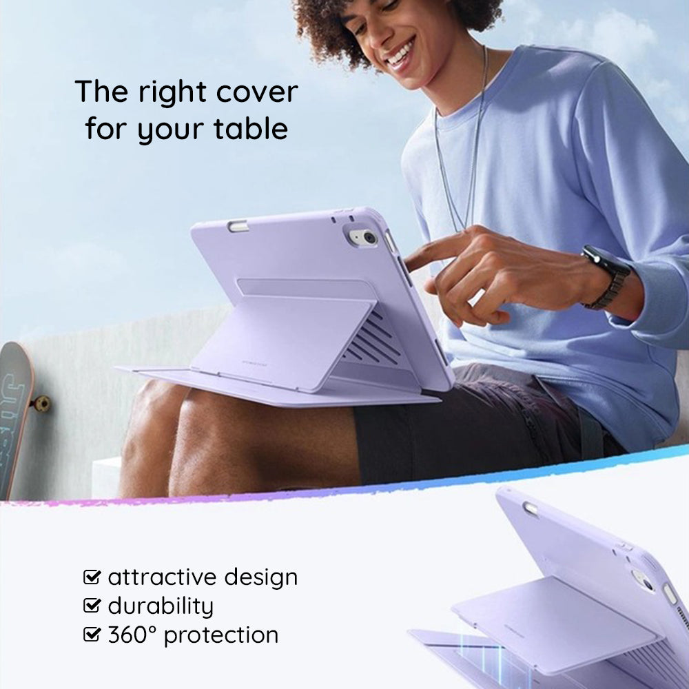 Husa pentru iPad 10 (2022) 10.9 / 11 (2025) / 12 (2026) - ESR Flip Hybrid (with Pencil Holder) - Midnight Green