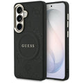 Guess - Saffiano Peony Embossed Ring MagSafe (GUHMS26MPSAMSECK) - Samsung Galaxy S26 Plus - Black