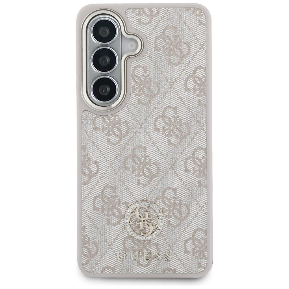 Guess Husa de protectie Guess 4G Big Rhinestone Triangle Strap (GUHMS26SP4G4DCSP) compatibil cu Samsung Galaxy S26, Roz 
