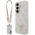 Guess Husa de protectie Guess 4G Big Rhinestone Triangle Strap (GUHMS26SP4G4DCSP) compatibil cu Samsung Galaxy S26, Roz
