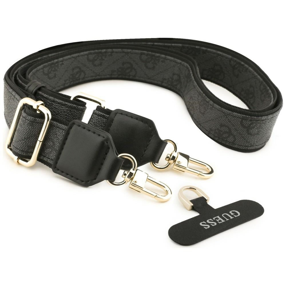 Guess Husa de protectie Guess 4G Big Rhinestone Triangle Strap MagSafe (GUHMS26LP4G4DCSK) compatibil cu Samsung Galaxy S