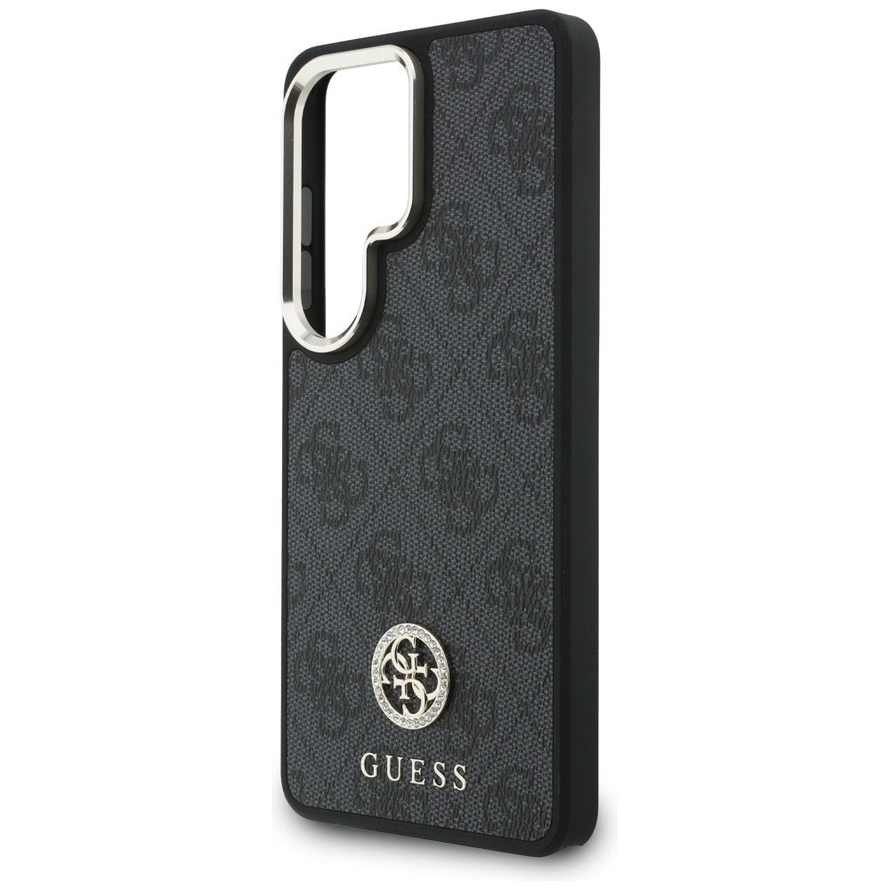 Guess Husa de protectie Guess 4G Big Rhinestone Triangle Strap MagSafe (GUHMS26LP4G4DCSK) compatibil cu Samsung Galaxy S