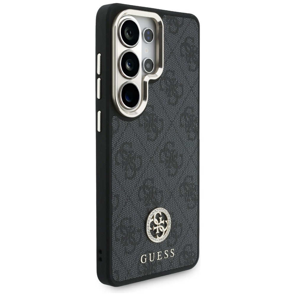 Guess Husa de protectie Guess 4G Big Rhinestone Triangle Strap MagSafe (GUHMS26LP4G4DCSK) compatibil cu Samsung Galaxy S