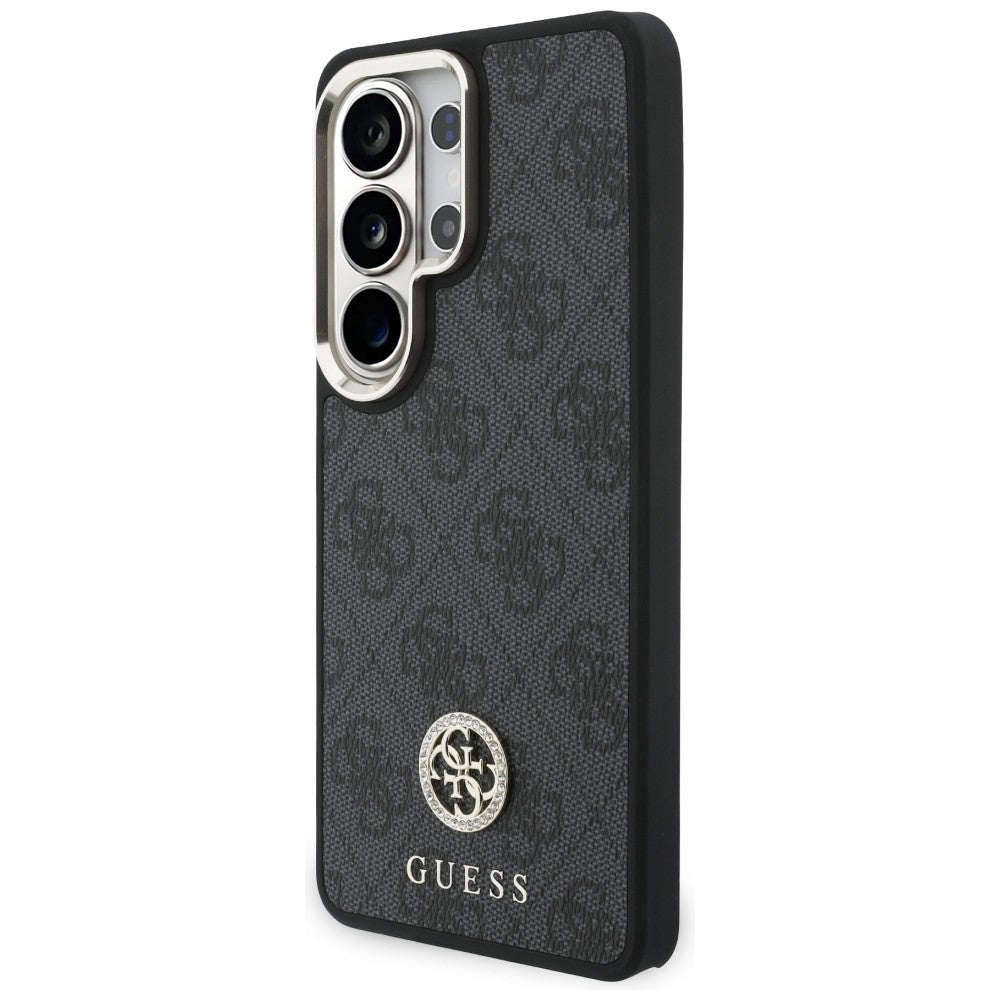 Guess Husa de protectie Guess 4G Big Rhinestone Triangle Strap MagSafe (GUHMS26LP4G4DCSK) compatibil cu Samsung Galaxy S