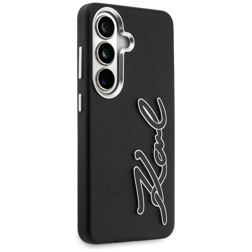 Karl Lagerfeld Husa de protectie Karl Lagerfeld Full Wrapped Grained Leather with Signature Resin Logo (KLHCS26SPGFKSRSK