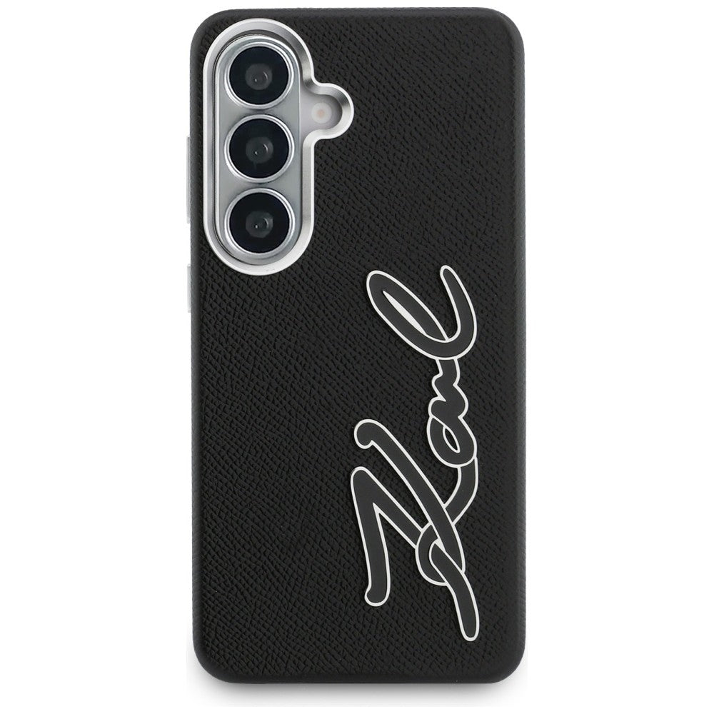 Karl Lagerfeld Husa de protectie Karl Lagerfeld Full Wrapped Grained Leather with Signature Resin Logo (KLHCS26SPGFKSRSK