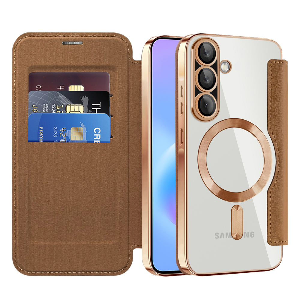 Techsuit - SmartMag Book Case - Samsung Galaxy A57 5G - Brown