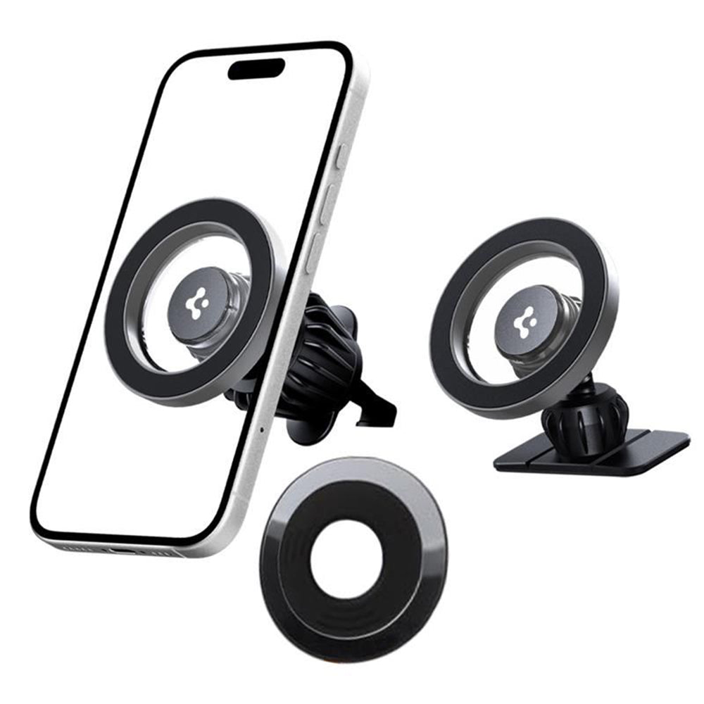 Spigen - Car Holder MFT13 (ACP08315) - MagSafe, for Dashboard, Air Vent, 360° Rotation, Magnetic Grip, Universal, Adjust