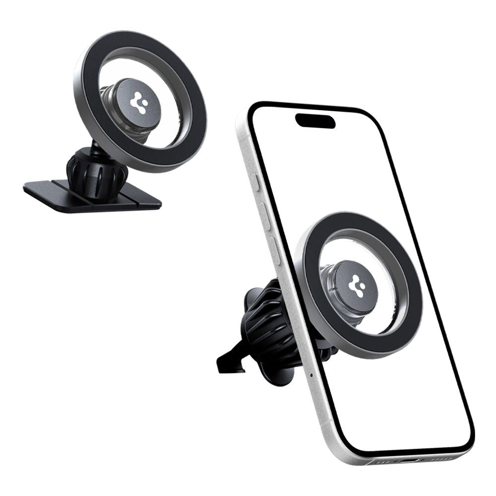 Spigen - Car Holder MFT13 (ACP08315) - MagSafe, for Dashboard, Air Vent, 360° Rotation, Magnetic Grip, Universal, Adjust