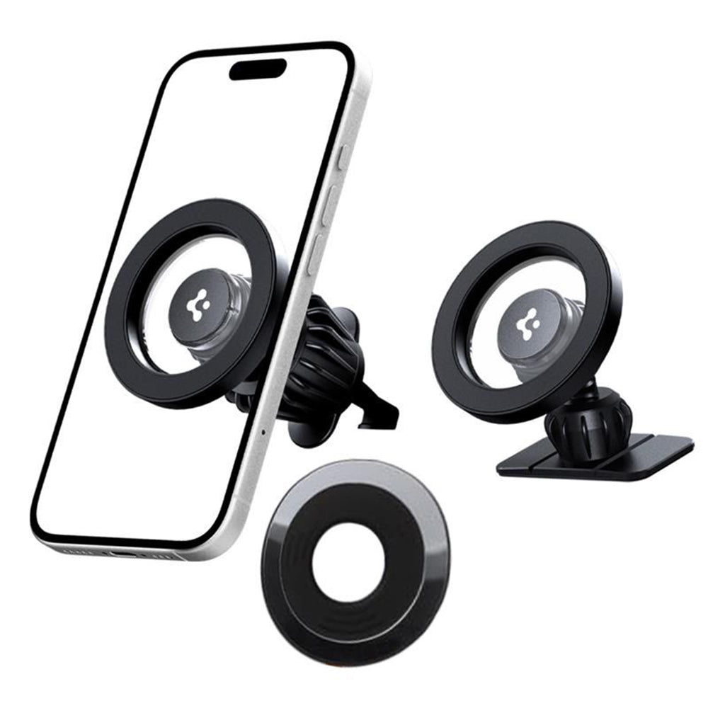 Spigen - Car Holder MFT13 (ACP08314) - MagSafe, for Dashboard, Air Vent, 360° Rotation, Magnetic Grip, Universal, Adjust