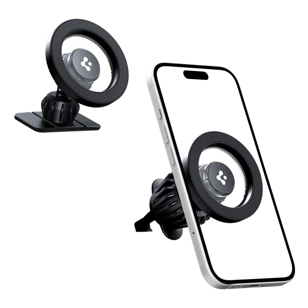 Spigen - Car Holder MFT13 (ACP08314) - MagSafe, for Dashboard, Air Vent, 360° Rotation, Magnetic Grip, Universal, Adjust