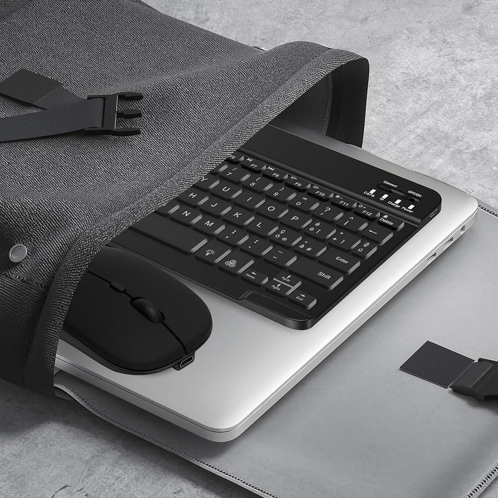 Tastatura Techsuit AirCombo (WKM1), Wireless, RGB, 1600 DPI, Negru