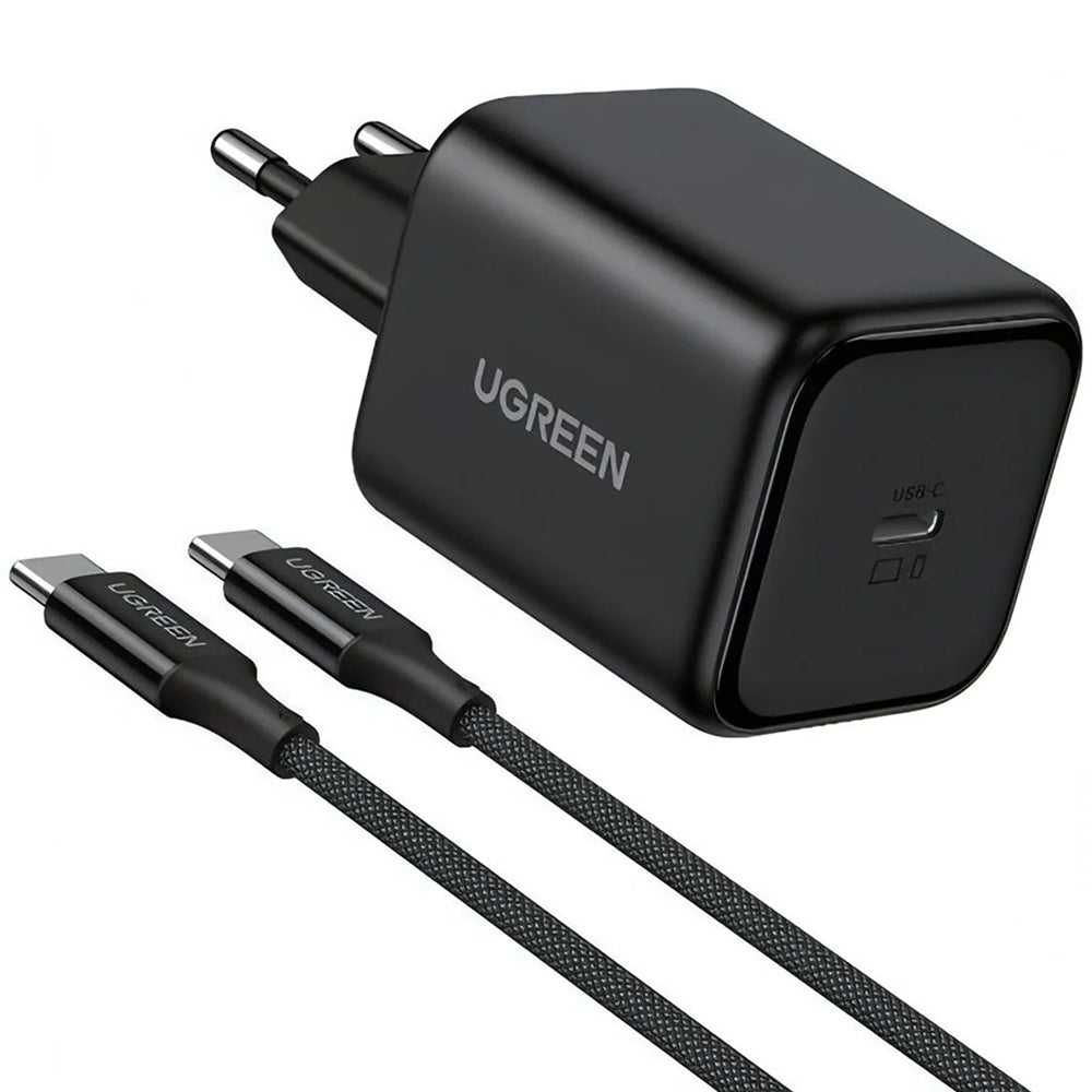 Incarcator Ugreen (65054), USB-C, 45W, GaN, Negru