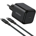 Incarcator Ugreen (65054), USB-C, 45W, GaN, Negru
