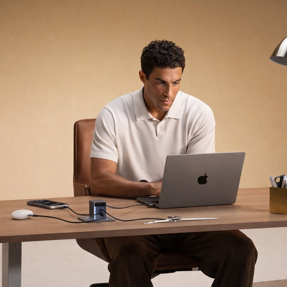 Incarcator Ugreen (65828), 3x Type-C / USB, 100W GaN, Gri