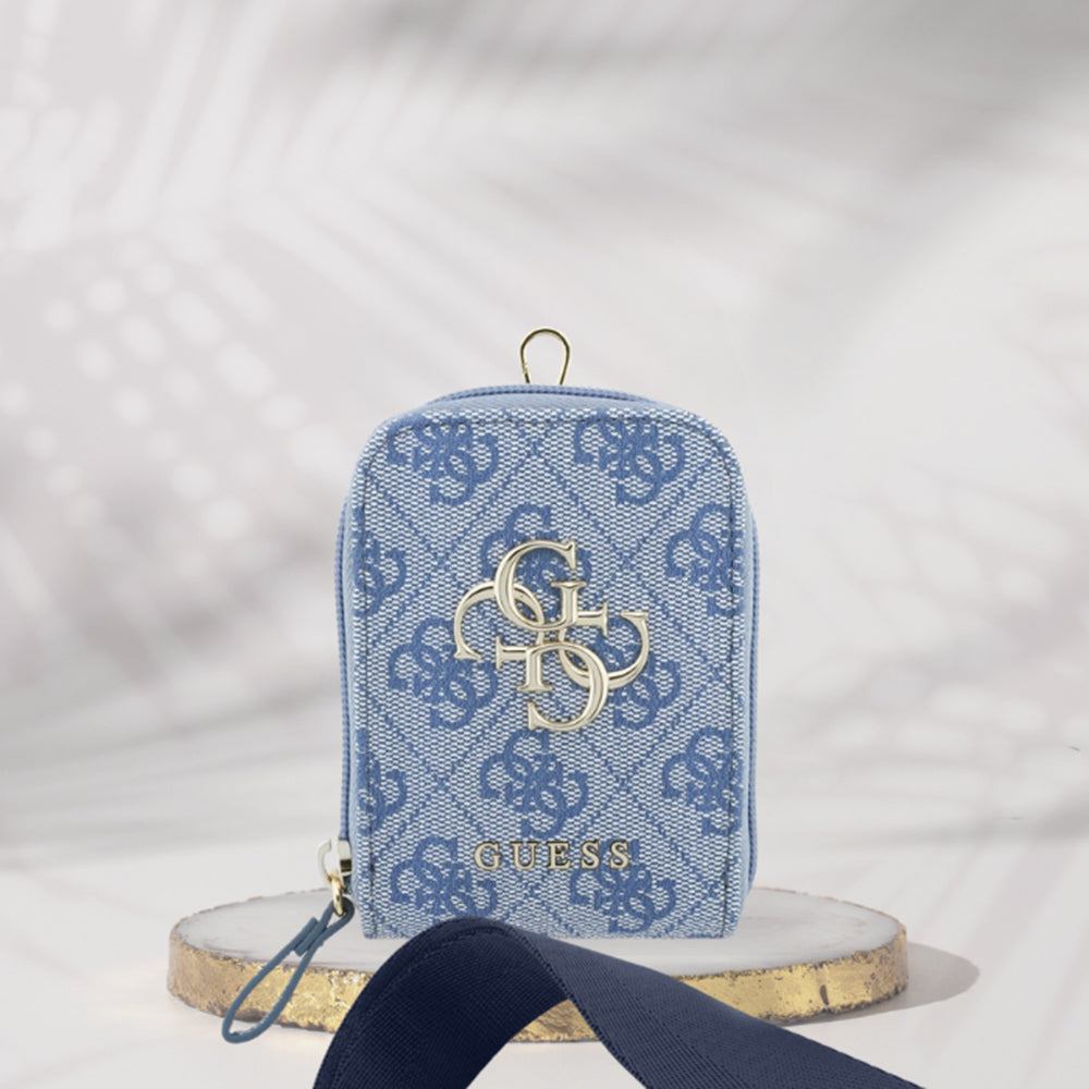 Guess - Universal Strap 4G Metal Logo (GUUCNKP4DGMB) - with Small Purse for Accesories, Adjustable, Eco Leather - Blue