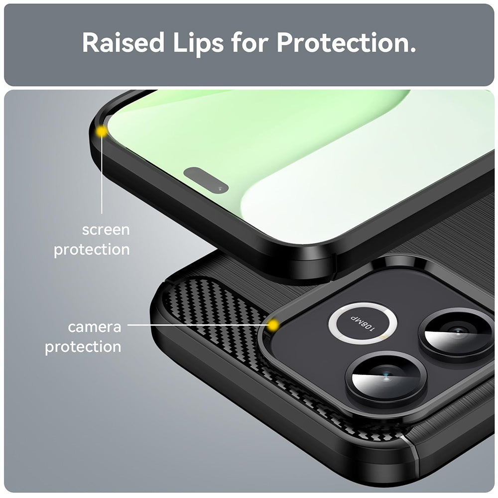 Techsuit - Carbon Silicone - Honor 600 Lite - Black
