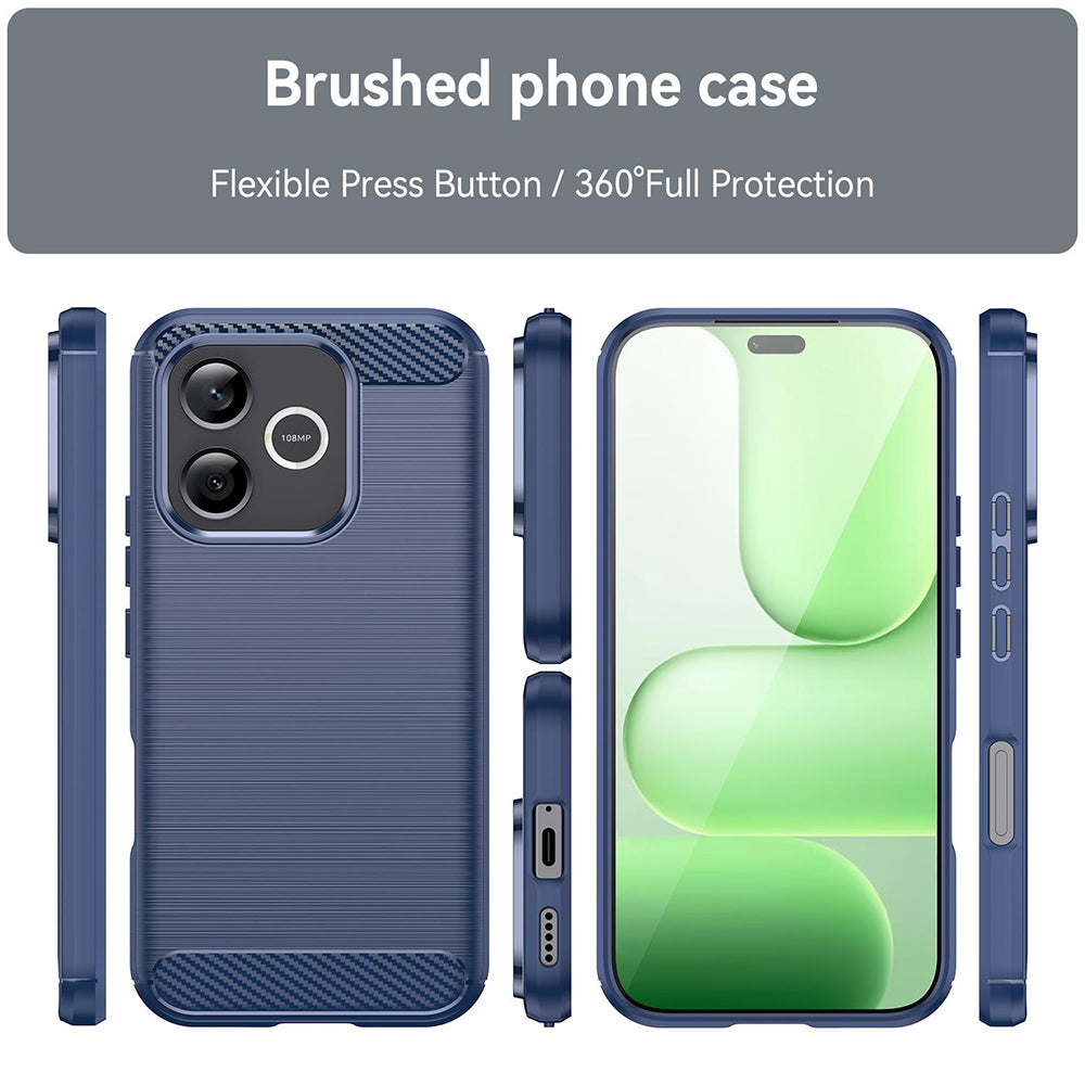 TechSuit Husa de protectie Techsuit Carbon Silicone compatibil cu Honor 600 Lite, Albastru – imagine 2
