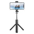 Techsuit - Selfie Stick (S03) - Stable and Compact Tripod Mount with Bluetooth Remote Control, 68cm - Black