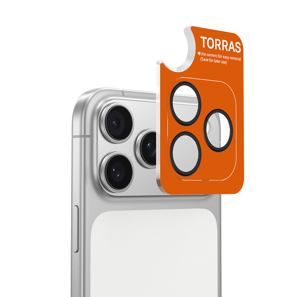 Folie de protectie Torras Lensguard compatibil cu iPhone 17 Pro / iPhone 17 Pro Max, Portocaliu