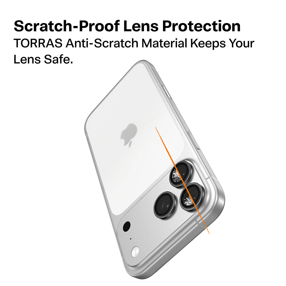 Torras Folie de protectie Torras Lensguard Camera compatibil cu iPhone 17 Pro / iPhone 17 Pro Max, Albastru – imagine 5