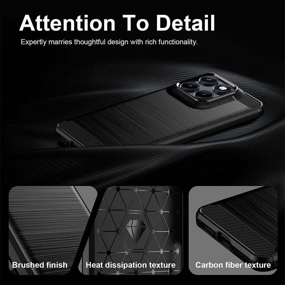 Techsuit - Carbon Silicone - Motorola Edge 70 Fusion - Black