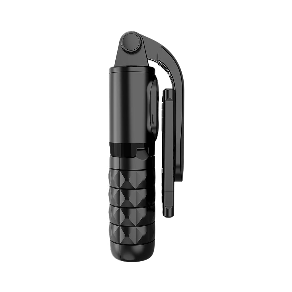 Techsuit - Mini Selfie Stick (Q11) - Stable Tripod with Bluetooth Remote Control, 360 Rotation, Stainless Steel, 74cm - 