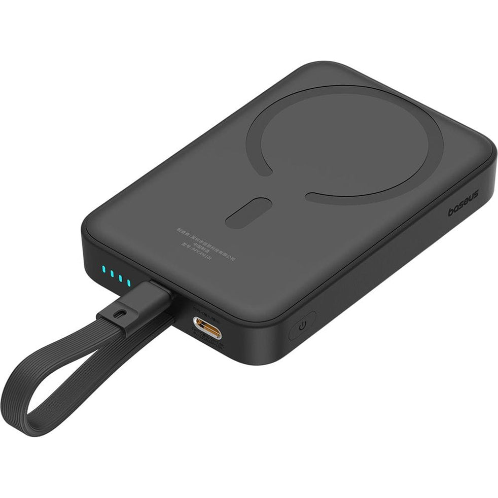 Baseus - Power Bank Magnetic Mini (P10022109113-00) - MagSafe, USB-C, Lightning, 10000mAh, 20W - Black