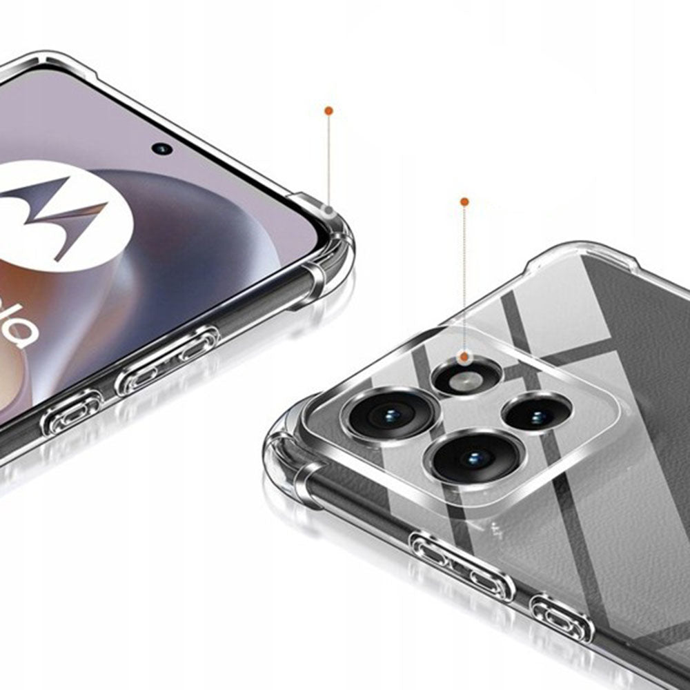 Techsuit - Shockproof Clear Silicone - Motorola Edge 70 Fusion - Clear